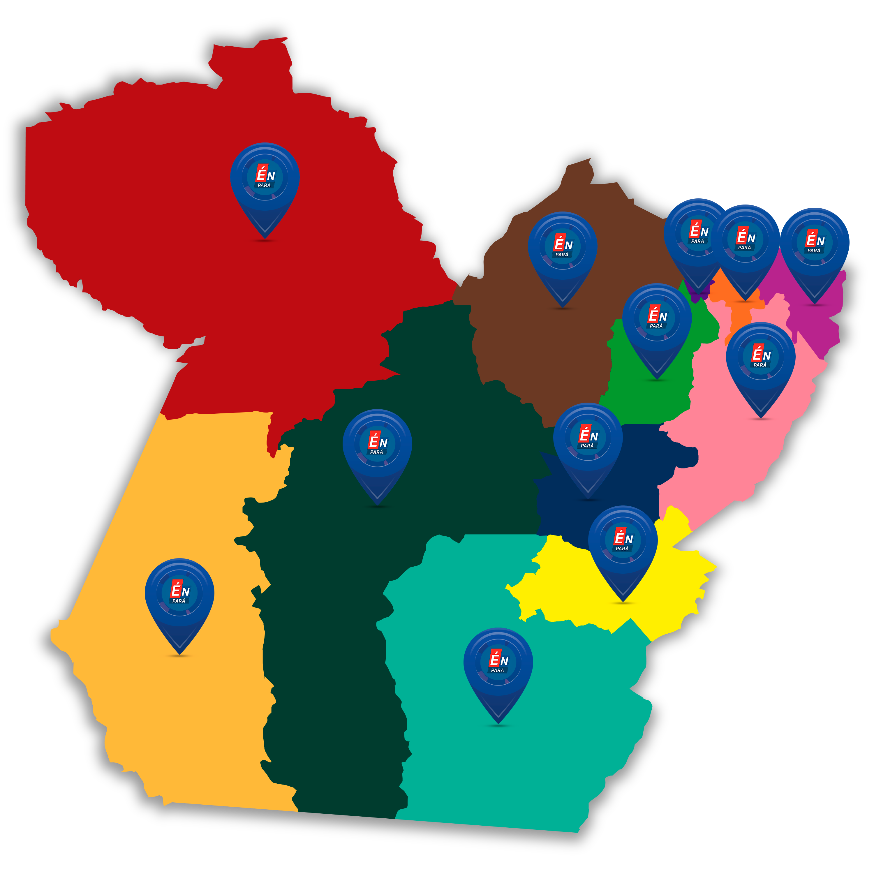 Mapa institucional do E Noticia Santa Catarina